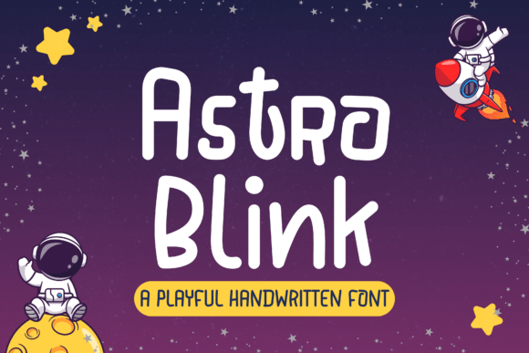 Astroblink Font: Playful Script for Creative Makers