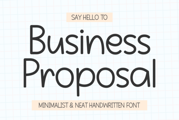 Business Proposal Font