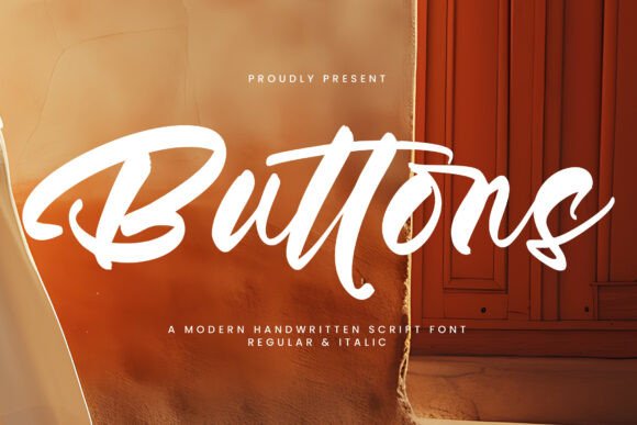 Buttons: A Stylish Script Font