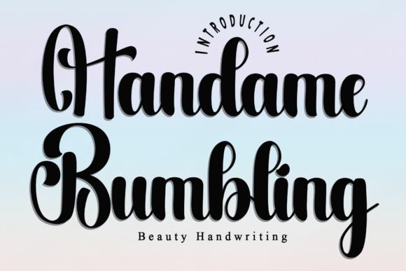 Handame Bumbling: A Stylish Handwritten Font