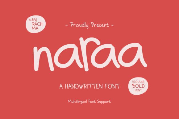 Naraa: A Sweet Handwritten Font