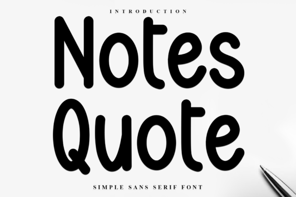 Notes Quote Font for Web Design