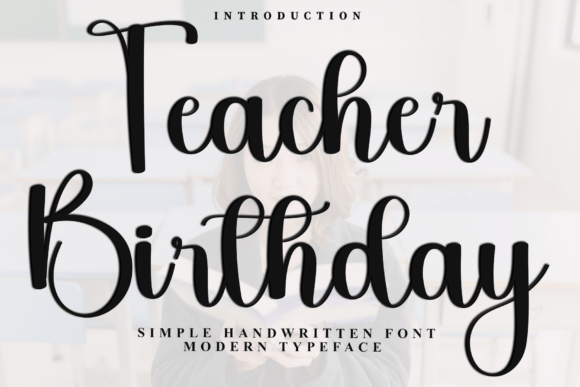 Teacher Birthday Font for Business