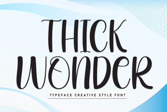 Thick Wonder Font for Creative Makers